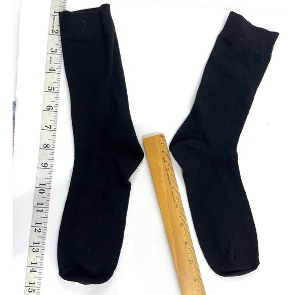 Black Crew Socks With Red Bus Design Embroidery 56i - Picture 3 of 5